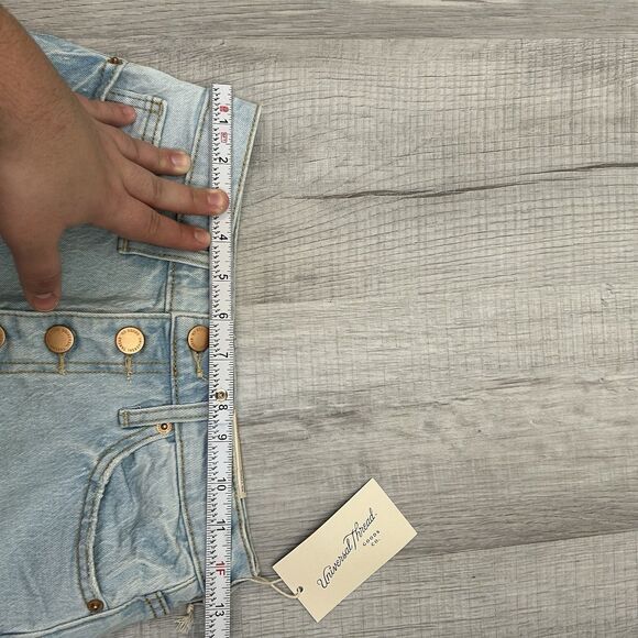 NWT Universal Thread Jeans 00L Rigid Denim High Rise Light Wash Button Fly - Picture 15 of 16